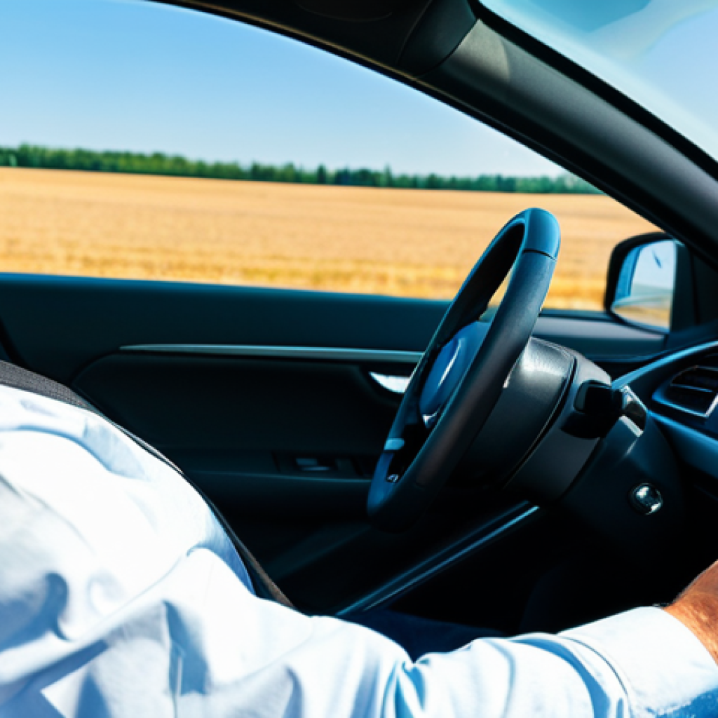 **

A fully clothed professional driver attentively scanning the road ahead, hands on the steering wheel, inside a modern car, daytime setting, clear visibility, safe driving environment, appropriate content, safe for work, perfect anatomy, natural proportions, professional photography, high quality. Focus on road awareness and defensive driving, embodying a "safe cockpit".

**