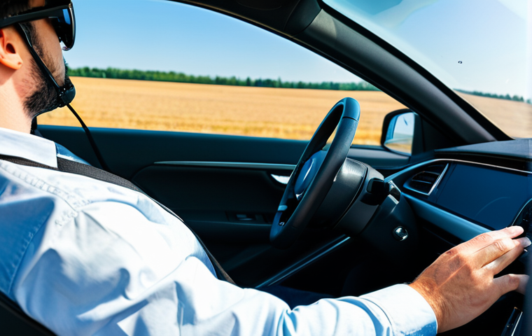 **
A fully clothed professional driver attentively scanning the road ahead, hands on the steering wheel, inside a modern car, daytime setting, clear visibility, safe driving environment, appropriate content, safe for work, perfect anatomy, natural proportions, professional photography, high quality. Focus on road awareness and defensive driving, embodying a "safe cockpit".
**