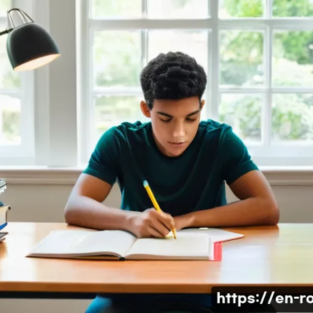 도로교통사 필기시험 필수 암기사항 - **Prompt 1: Focused Study Session**
    A young adult, appearing around 18-25 years old, sits comfor...
