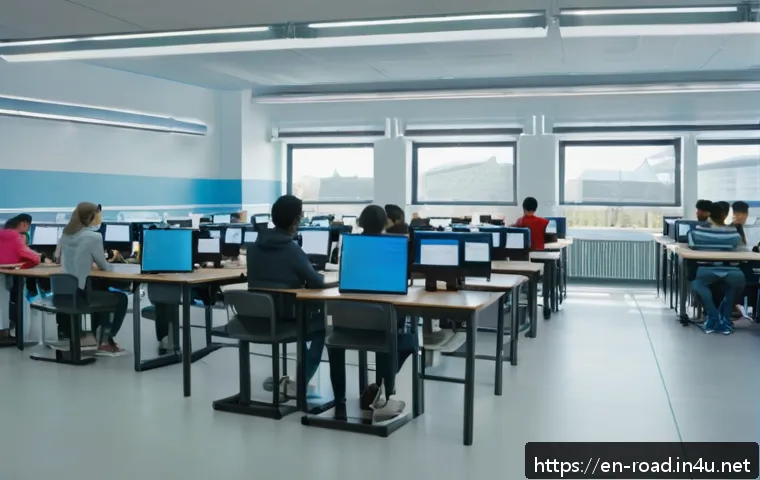 도로교통사 시험 합격률 통계 - A diverse group of young adult driver&rsquo;s license candidates sitting at individual desks in a modern d...