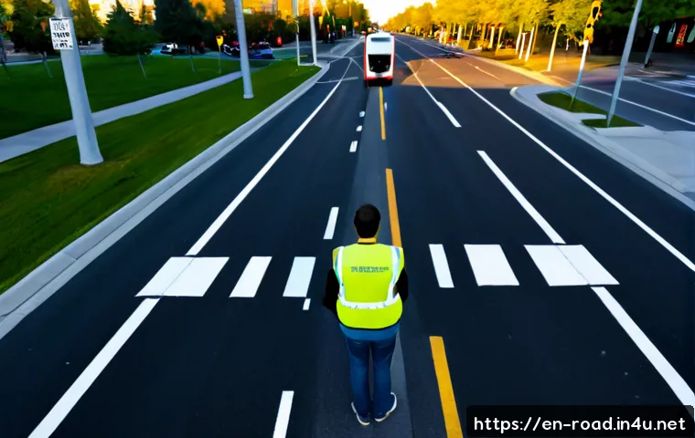 도로교통사와 관련된 최신 기술 - Photorealistic smart urban intersection in a modern North American city, autonomous electric cars an...